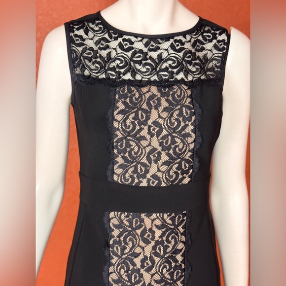 Joseph Ribkoff Black Lace Midi Dress size 4. E7 - Picture 3 of 12